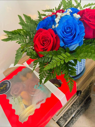 Arreglo de rosas con Charcutería